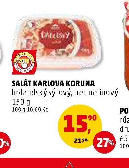Salát Karlova Koruna holandský sýrový, hermelínový