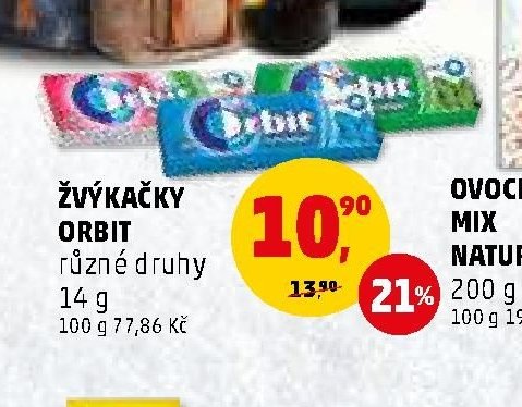 Žvýkačky Orbit 14 g