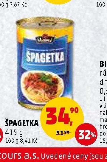 ŠPAGETKA 415 g