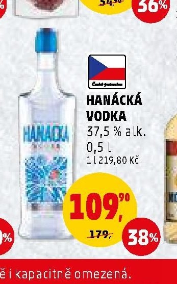 HANÁCKÁ VODKA 37,5 % alk. 0,5 l