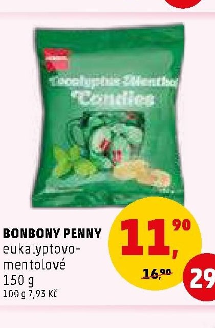 BONBONY PENNY eukalyptovo-mentolové