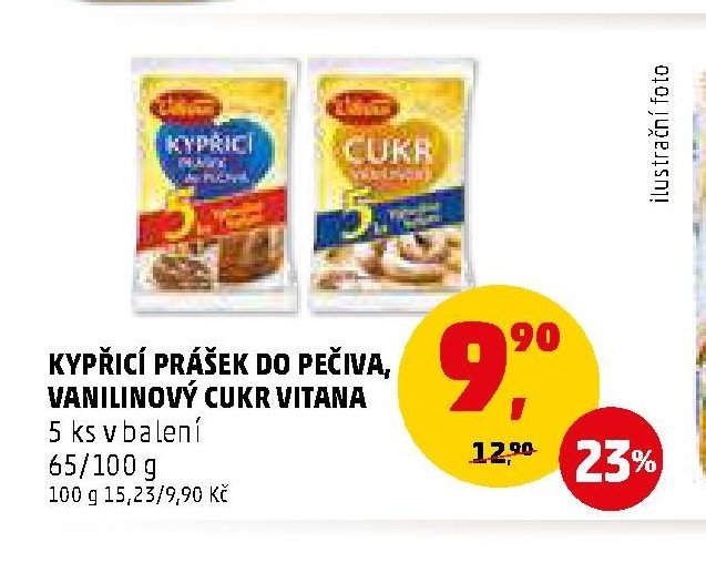 KYPŘICÍ PRÁŠEK DO PEČIVA, VANILINOVÝ CUKR VITANA