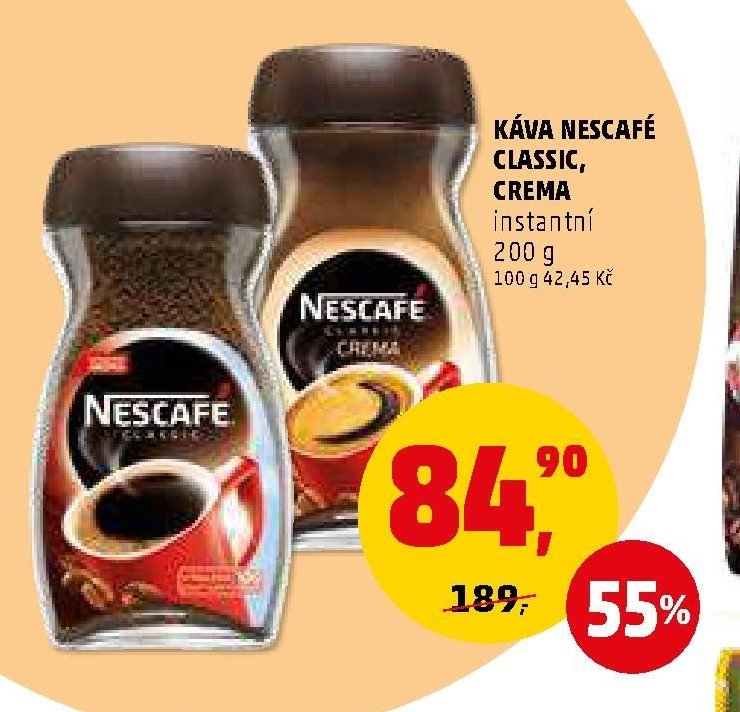 Káva Nescafé Classic, Crema