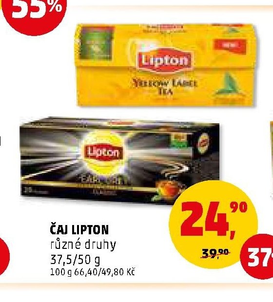 Čaj Lipton různé druhy