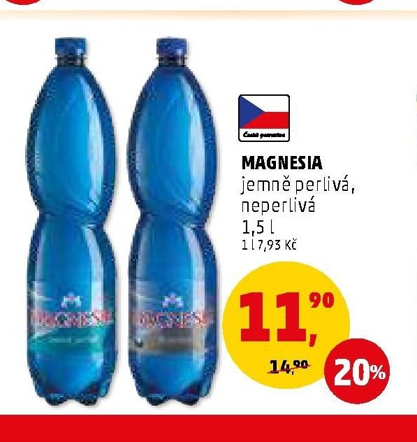 Magnesia jemně perlivá, neperlivá