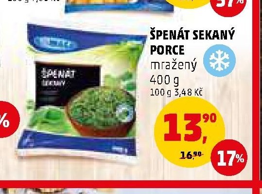 Špenát sekaný porce