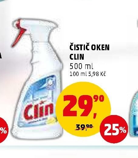 ČISTIČ OKEN CLIN 500 ml