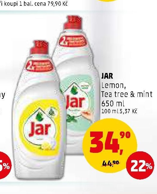 JAR Lemon, Tea tree & mint 650 ml