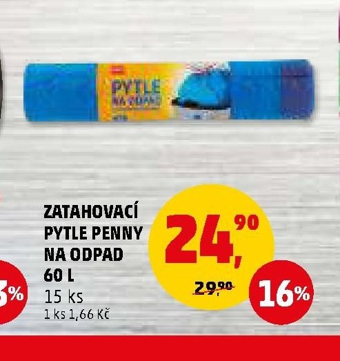 ZATAHOVACÍ PYTLE PENNY NA ODPAD 60 L 15 ks