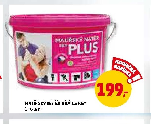 MALIŘSKÝ NÁTĚR BÍLÝ 15 KG