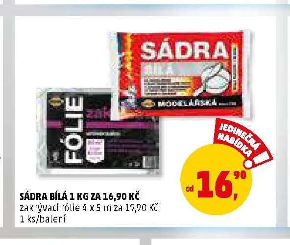 SÁDRA BÍLÁ 1 KG