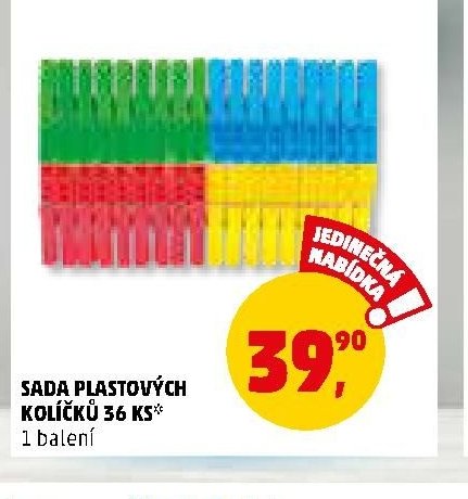 SADA PLASTOVÝCH KOLÍČKŮ 36 KS