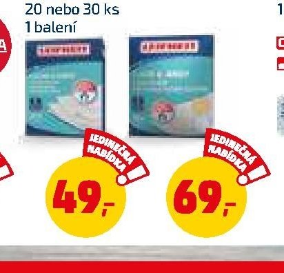 Balení jednorázových hadříků na mop Clean Away