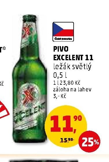 PIVO EXCELENT 11 ležák světlý 0,5 l
