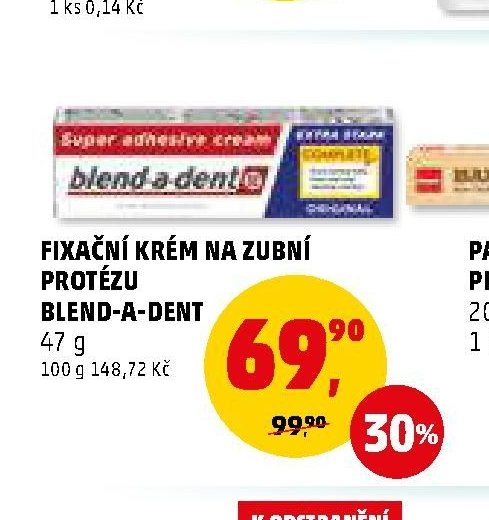 FIXAČNÍ KRÉM NA ZUBNÍ PROTÉZU BLEND-A-DENT