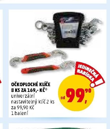 OČKOPLOCHÉ KLÍČE 8 KS