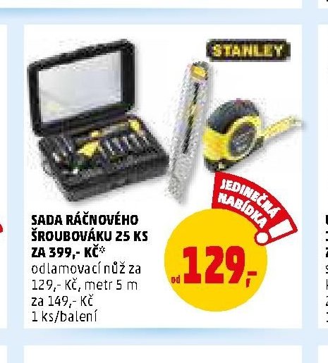 SADA RÁČNOVÉHO ŠROUBOVÁKU 25 KS