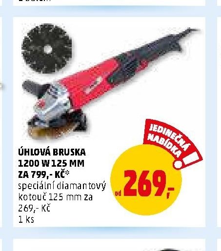 ÚHLOVÁ BRUSKA 1200 W 125 MM