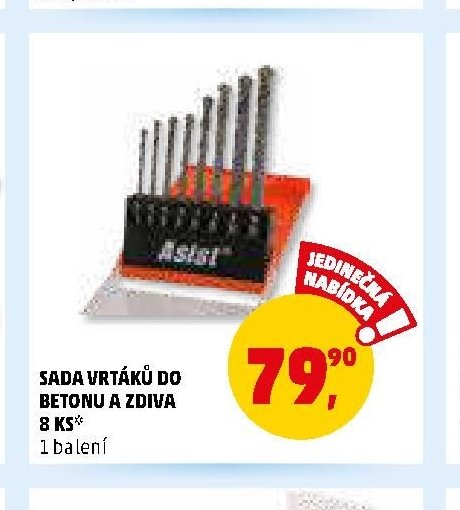 SADA VRTÁKŮ DO BETONU A ZDIVA 8 KS