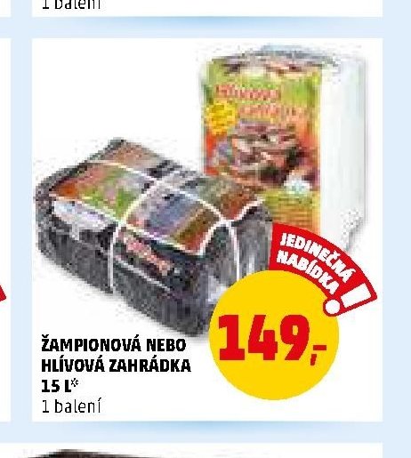 ŽAMPIONOVÁ NEBO HLÍVOVÁ ZAHRÁDKA 15 L