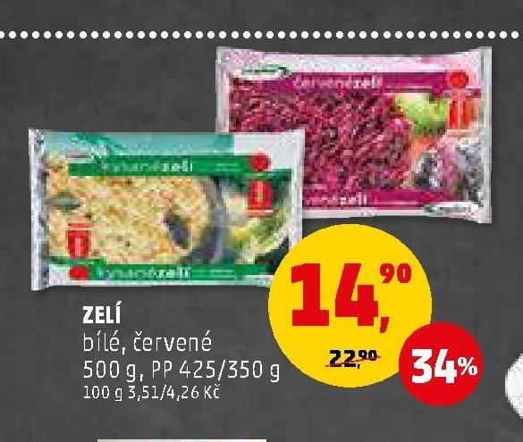 ZELÍ bílé, červené