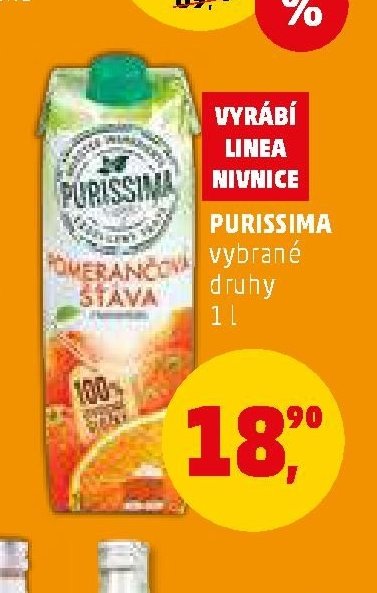 Pomerančová šťáva Purissima