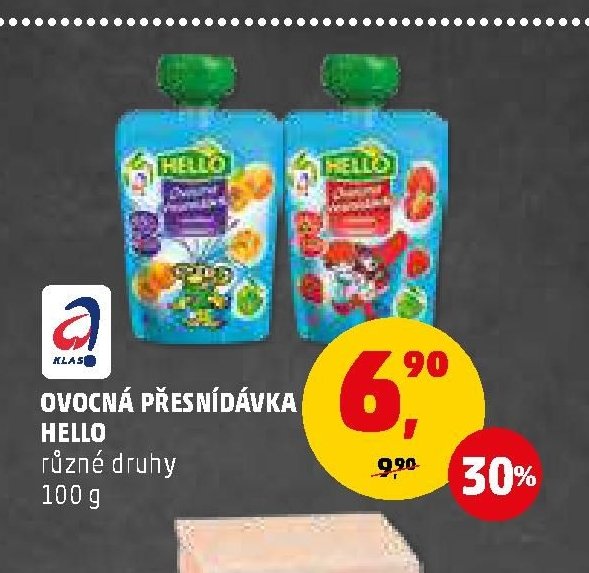 OVOCNÁ PŘESNÍDÁVKA HELLO 100 g
