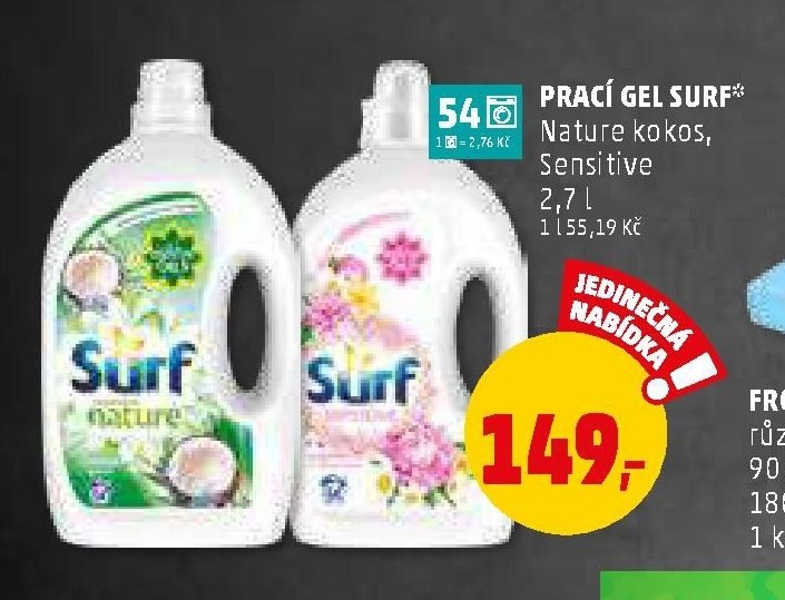 PRACÍ GEL SURF 2,7 l