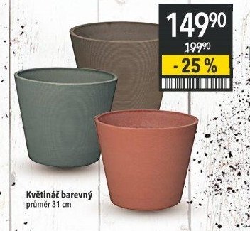 Květináč barevný průměr 31 cm