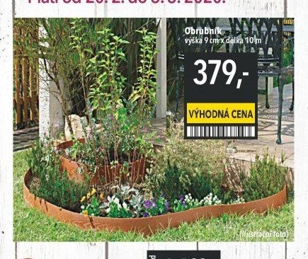 Obrubník výška 9 cm x délka 10 m