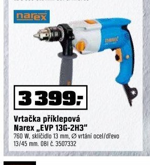 Vrtačka příklepová Narex „EVP 13G-2H3“