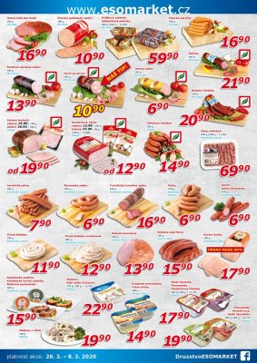 akční leták ESO MARKET 26.2.2020-8.3.2020