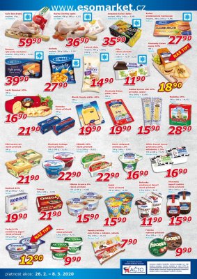 akční leták ESO MARKET 26.2.2020-8.3.2020
