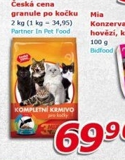 Granule pro kočky Česká cena
