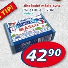 Máslo Jihočeské Madeta