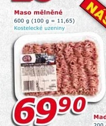 Mleté maso Kostelecké uzeniny