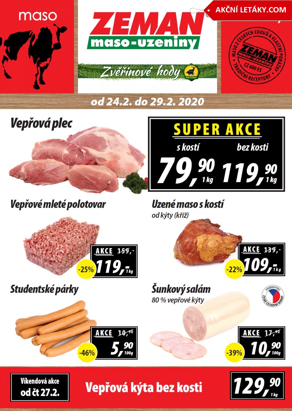 Objevte akční slevy v Zeman masouzeniny od 24.2.