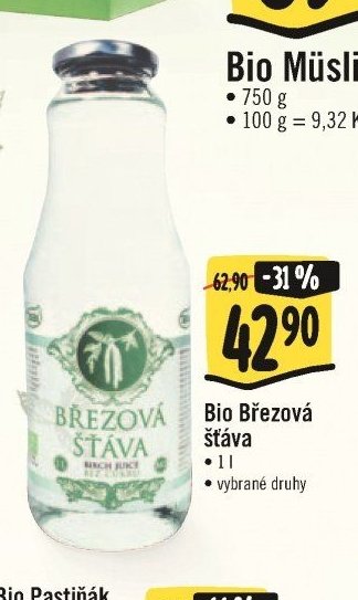 Bio Březová šťáva