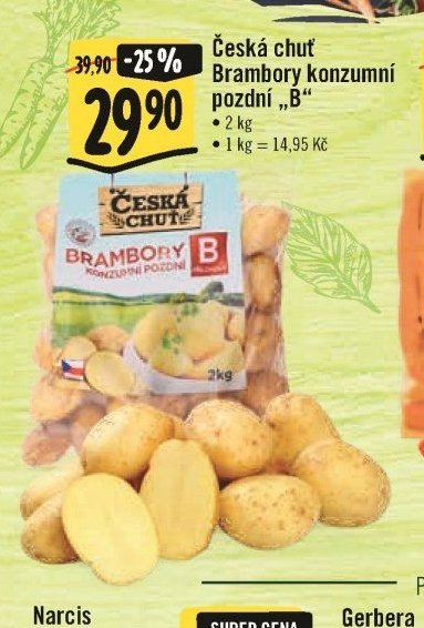 Česká chuť Brambory konzumní pozdní B