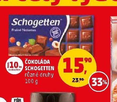 ČOKOLÁDA SCHOGETTEN