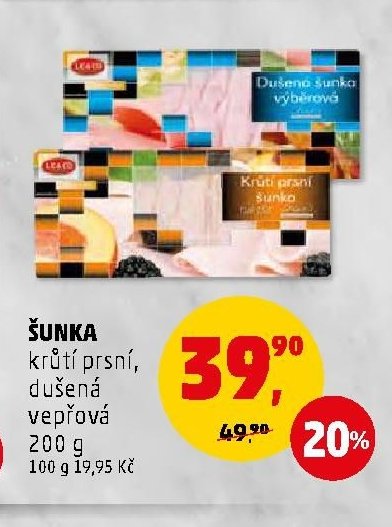 ŠUNKA krůtí prsní, dušená vepřová