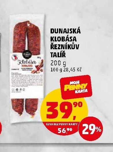 DUNAJSKÁ KLOBÁSA ŘEZNÍKŮV TALÍŘ