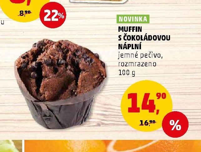 Muffin s čokoládovou náplní