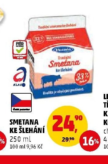 SMETANA KE ŠLEHÁNÍ