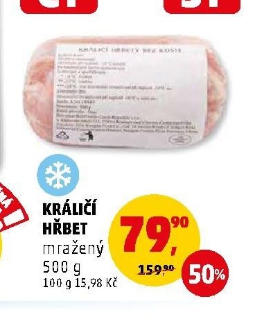KRÁLIČÍ HŘBET mražený