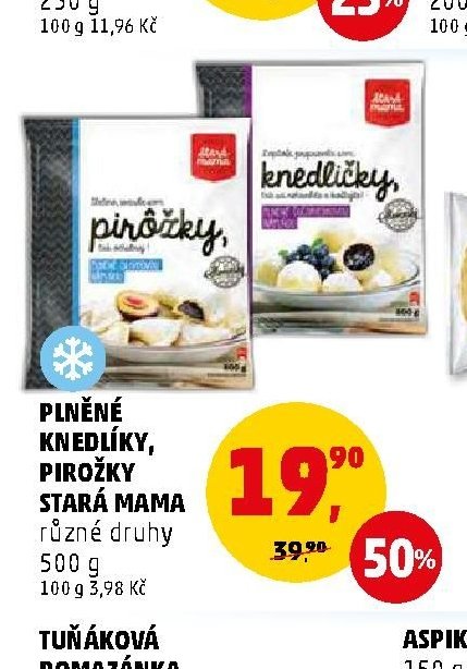 PLNĚNÉ KNEDLÍKY, PIROŽKY STARÁ MAMA