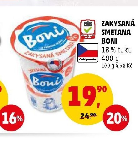 Zakysaná smetana Boni 18% 400 g