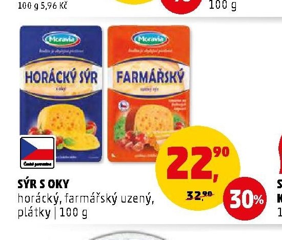 Sýr s oky horácký/farmářský uzený 100 g