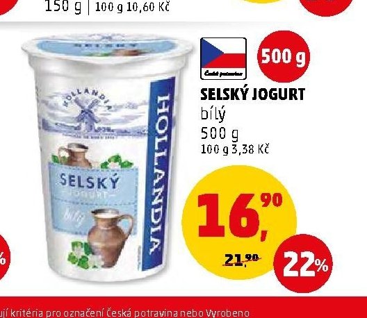 Selský jogurt bílý 500 g