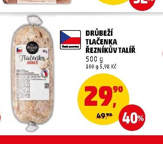 DRŮBEŽÍ TLAČENKA ŘEZNÍKŮV TALÍŘ